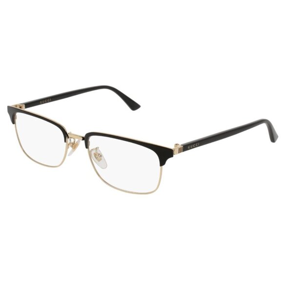Gucci Eyeglasses in Black and Gold Metal - Picture 1 of 2